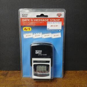 Cosco 2000 Plus Date & Message Stamp, 4 in 1, Received - Paid - Entered - Faxed